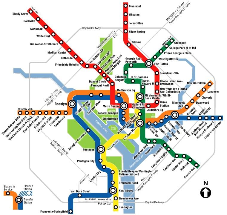 dc train station 지도