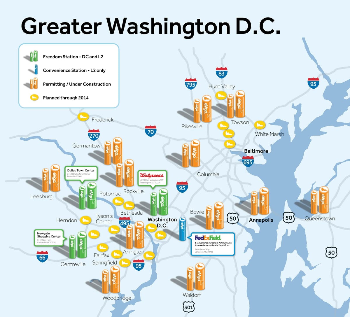 지도 of greater dc area
