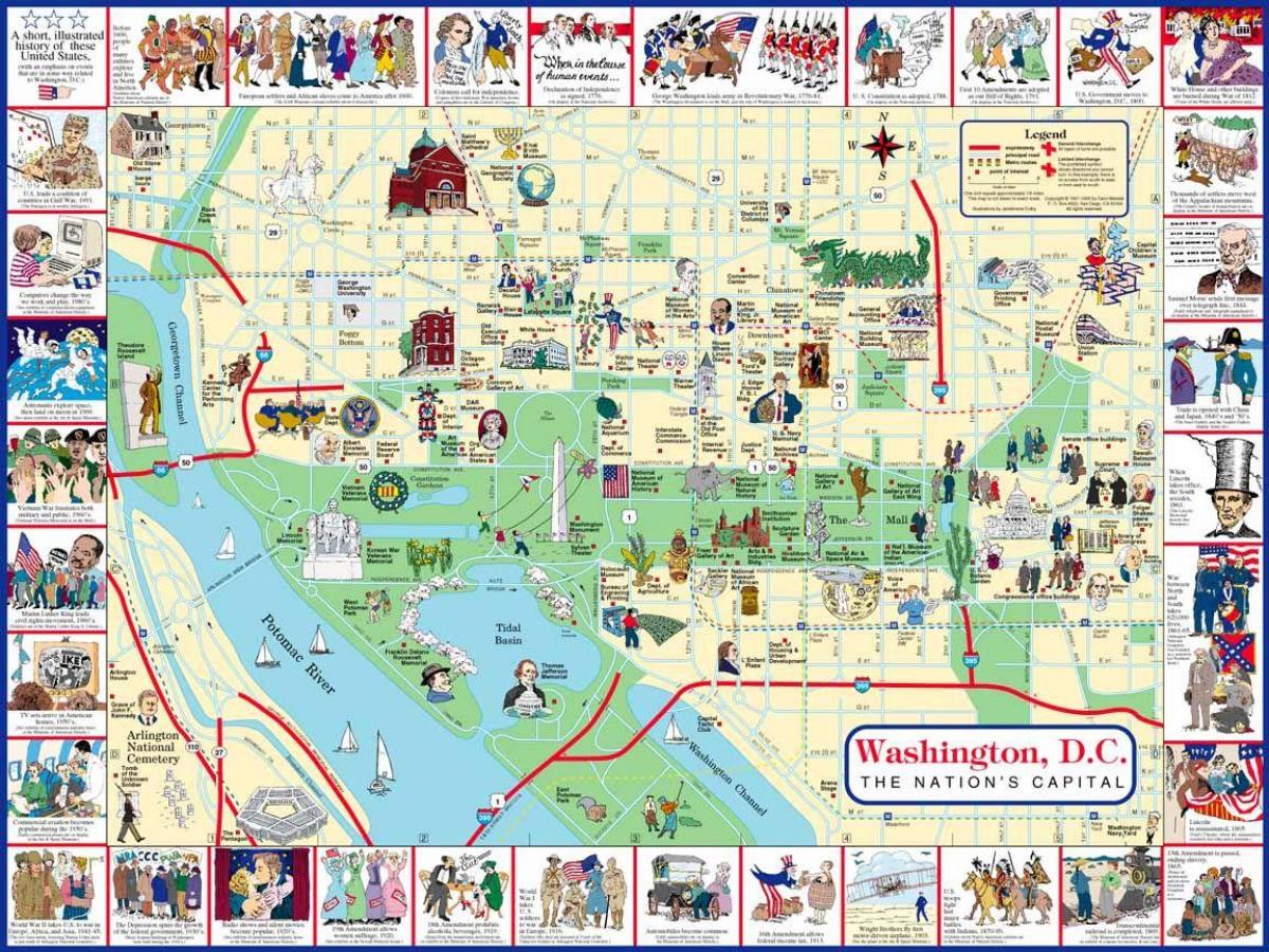 워싱턴 dc 에 방문하는 장소 지도