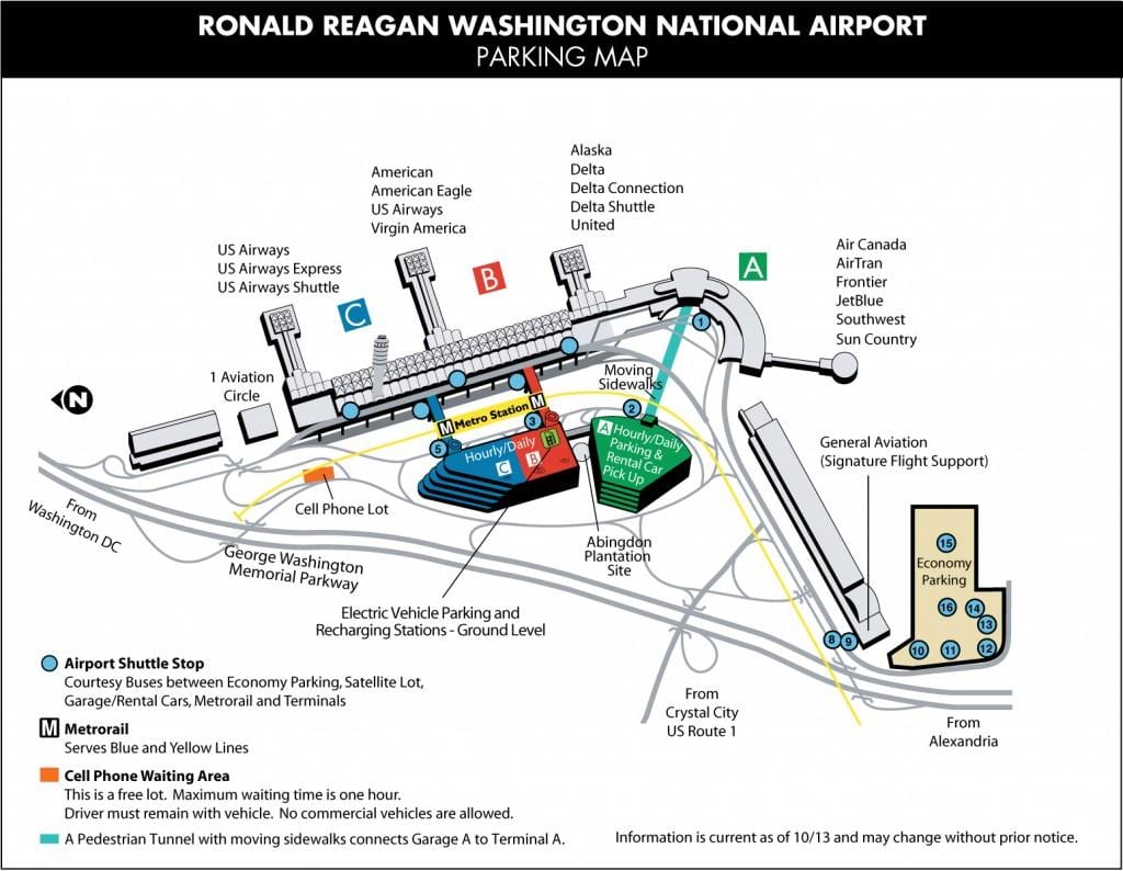 dca 워싱턴 공항 지도