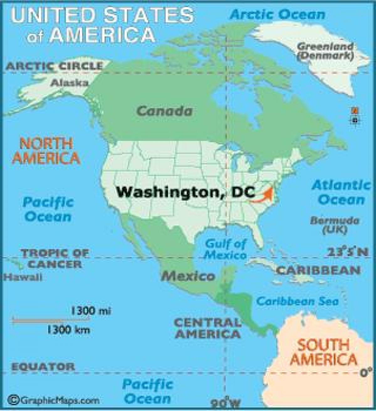 워싱턴에서 세계 지도