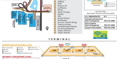 워싱턴 덜레스 국제 공항 지도