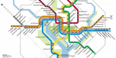 워싱턴 dc 지하철 시스템 맵